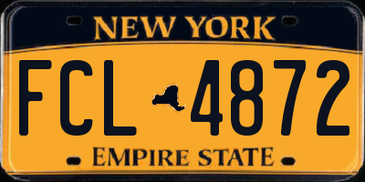 NY license plate FCL4872