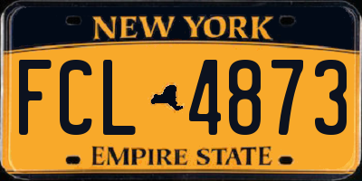NY license plate FCL4873