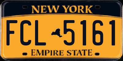 NY license plate FCL5161
