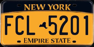 NY license plate FCL5201