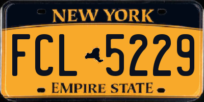 NY license plate FCL5229