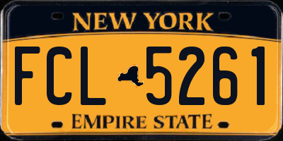 NY license plate FCL5261