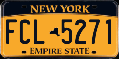 NY license plate FCL5271
