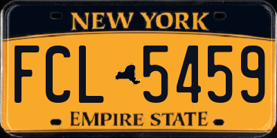 NY license plate FCL5459
