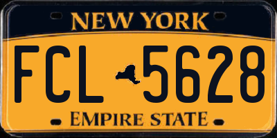 NY license plate FCL5628