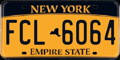 NY license plate FCL6064