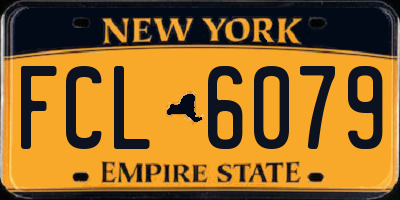 NY license plate FCL6079