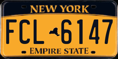 NY license plate FCL6147