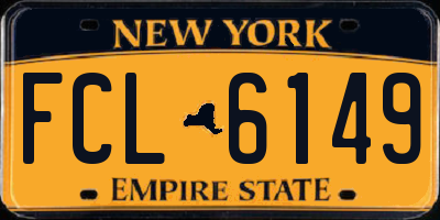 NY license plate FCL6149