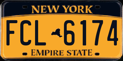 NY license plate FCL6174