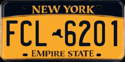NY license plate FCL6201