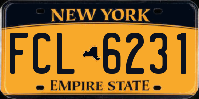 NY license plate FCL6231