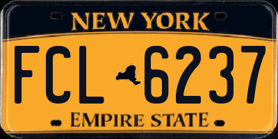NY license plate FCL6237