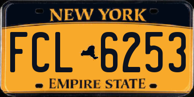 NY license plate FCL6253