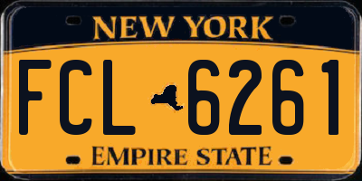NY license plate FCL6261