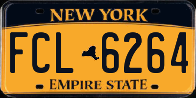 NY license plate FCL6264