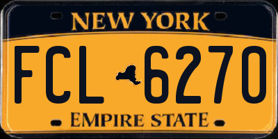 NY license plate FCL6270