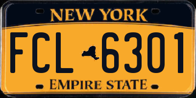 NY license plate FCL6301