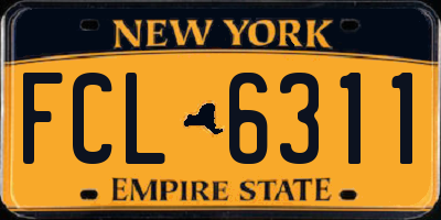 NY license plate FCL6311