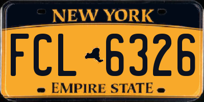NY license plate FCL6326