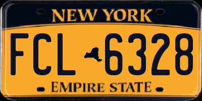 NY license plate FCL6328