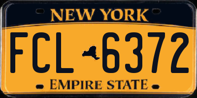 NY license plate FCL6372