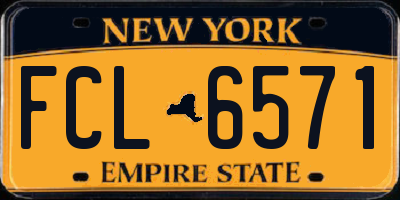 NY license plate FCL6571