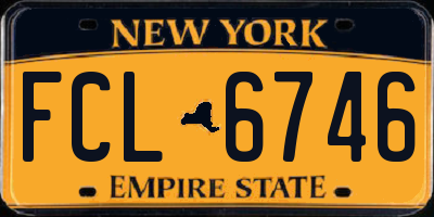 NY license plate FCL6746