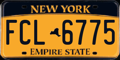 NY license plate FCL6775