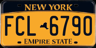 NY license plate FCL6790