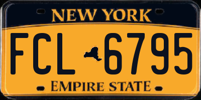 NY license plate FCL6795
