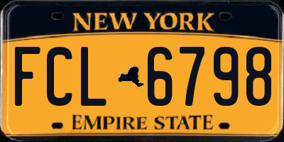 NY license plate FCL6798