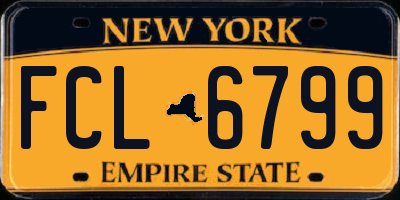 NY license plate FCL6799
