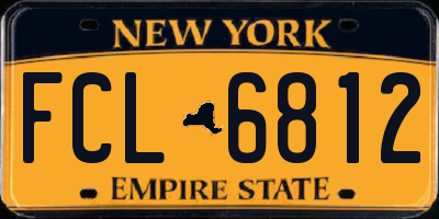 NY license plate FCL6812