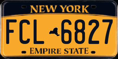 NY license plate FCL6827