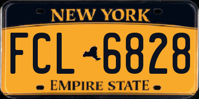 NY license plate FCL6828