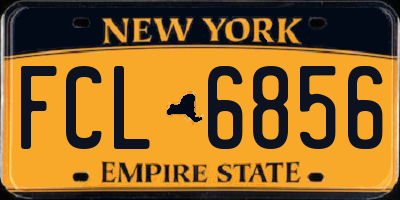 NY license plate FCL6856