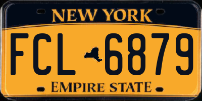 NY license plate FCL6879