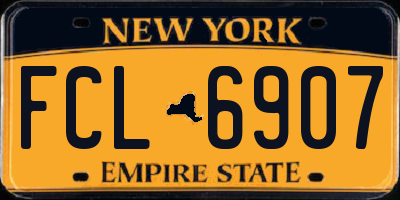 NY license plate FCL6907
