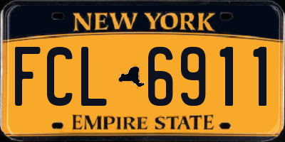 NY license plate FCL6911