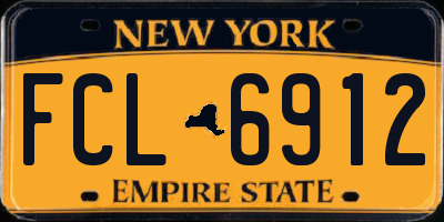 NY license plate FCL6912