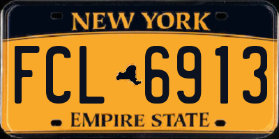 NY license plate FCL6913