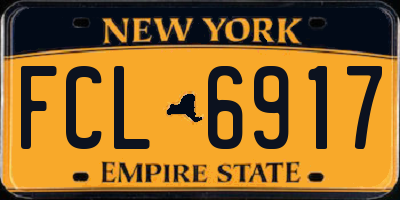 NY license plate FCL6917