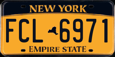 NY license plate FCL6971