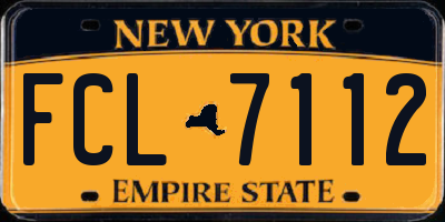 NY license plate FCL7112