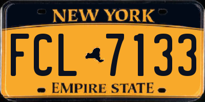 NY license plate FCL7133
