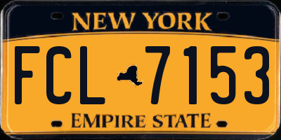 NY license plate FCL7153