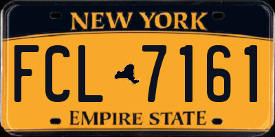 NY license plate FCL7161