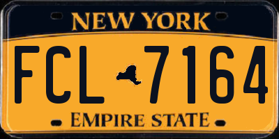 NY license plate FCL7164