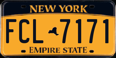 NY license plate FCL7171